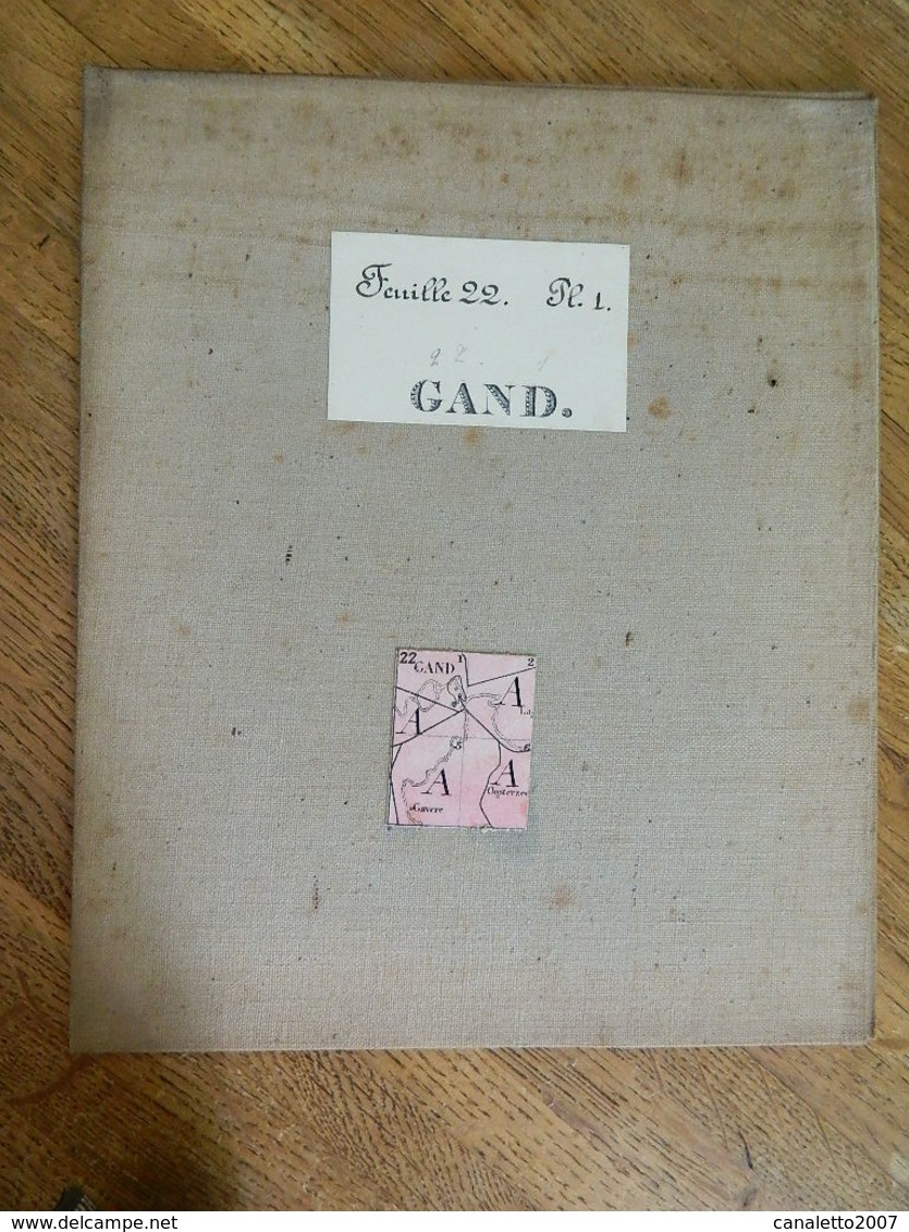 GAND + MILITARIA :TRES RARE CARTE MILITAIRE DE GAND  ET ENVIRONS 1860-1870 - Documents