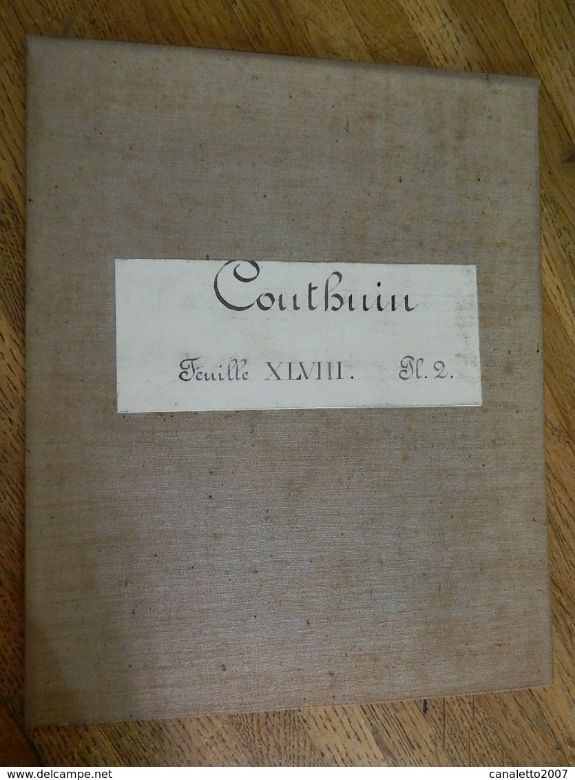 COUTHUIN  + MILITARIA :TRES RARE CARTE MILITAIRE DE COUTHUIN ET ENVIRONS 1860-1870 - Documentos