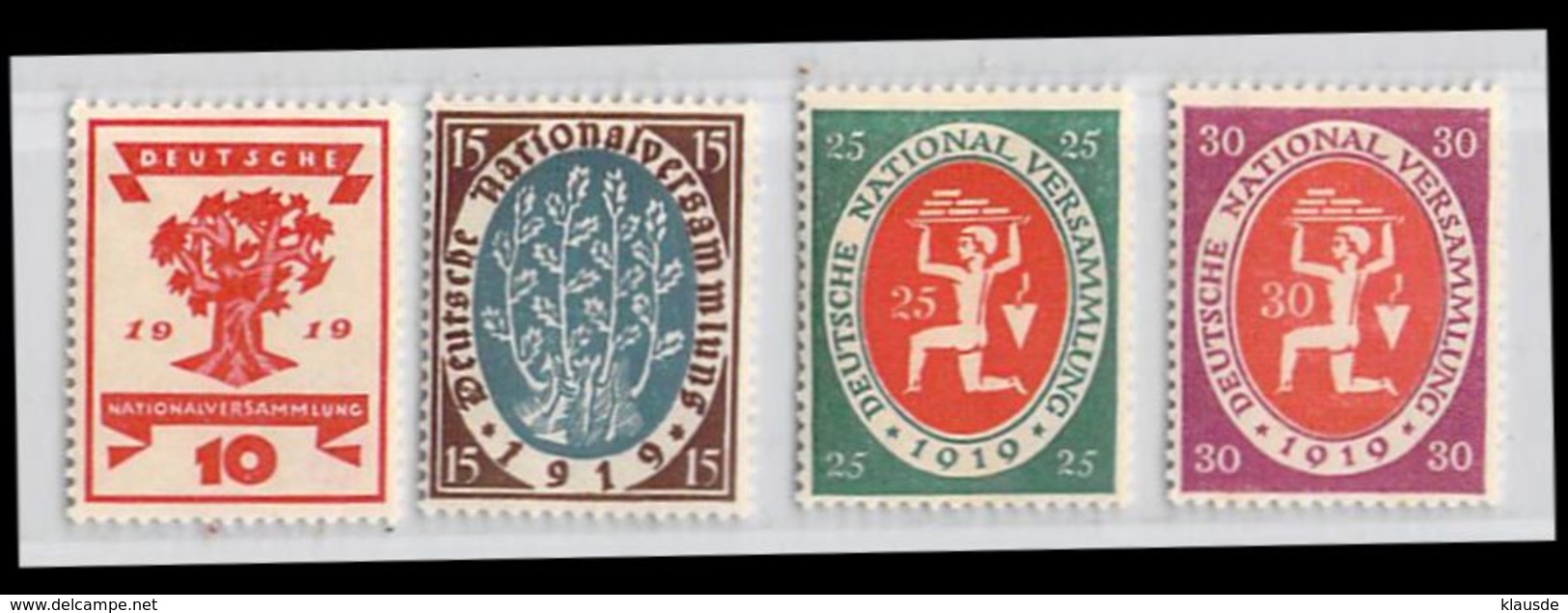 MiNr. 107-110 X Deutsches Reich - Ungebraucht