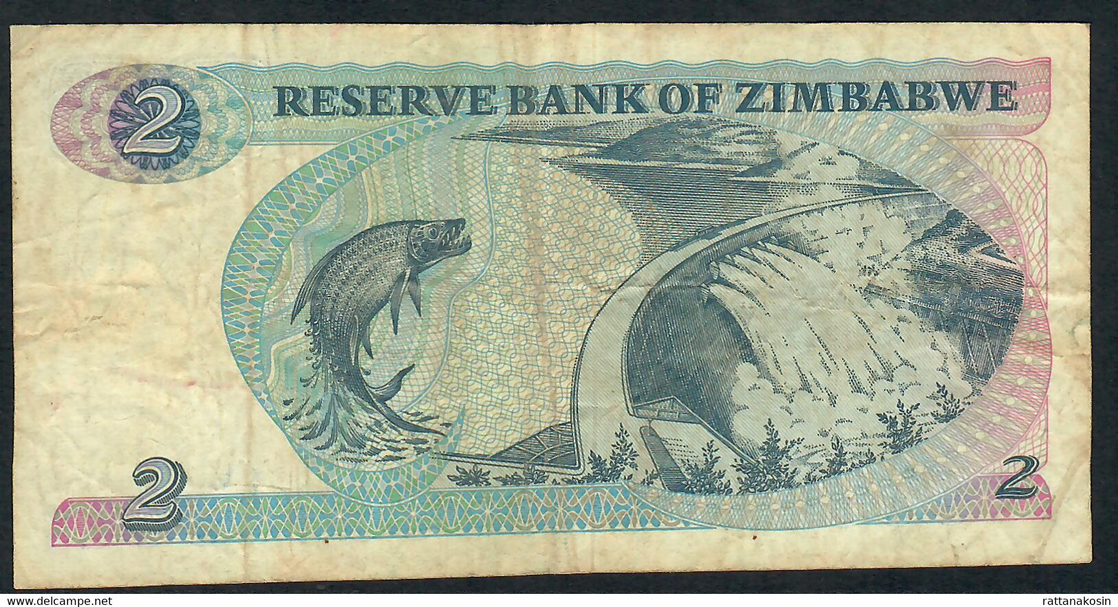 ZIMBABWE P1a 2 DOLLARS 1980 #AA/B  SALISBURY   VF NO P.h. - Zimbabwe