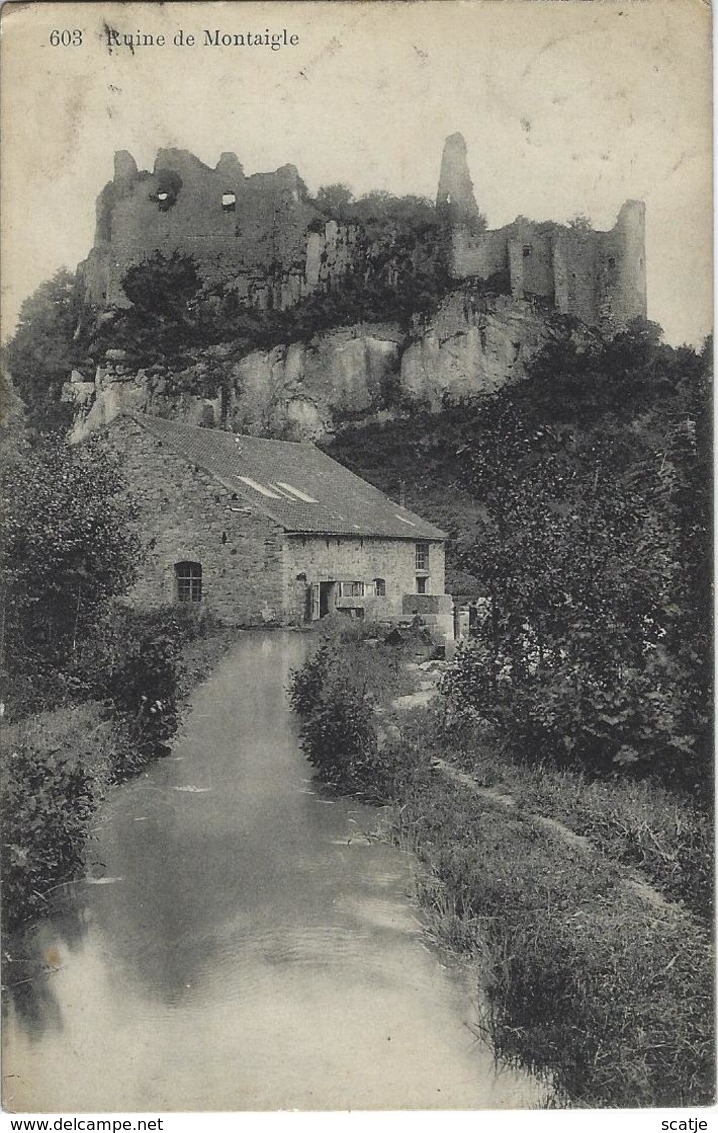 Onhaye.   -   Ruine De Montaigle   -   1910   Naar   Bruxelles - Onhaye