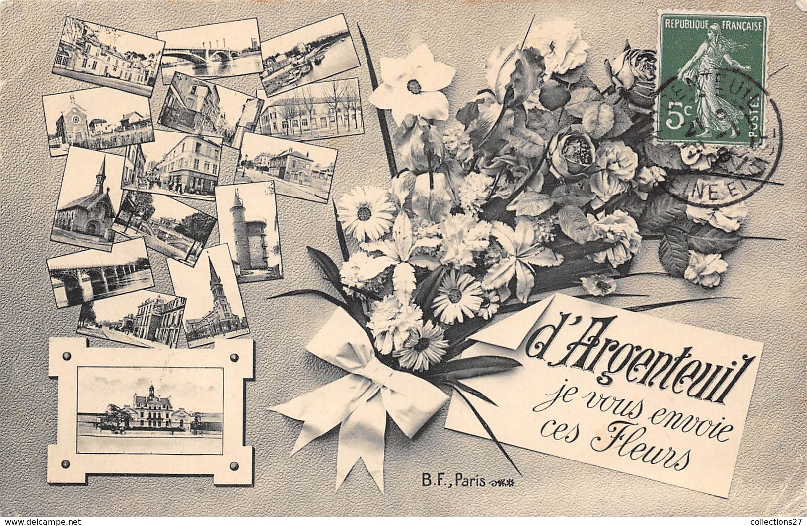 95-ARGENTEUIL-JE VOUS ENVOIE CES FLEURS - Argenteuil