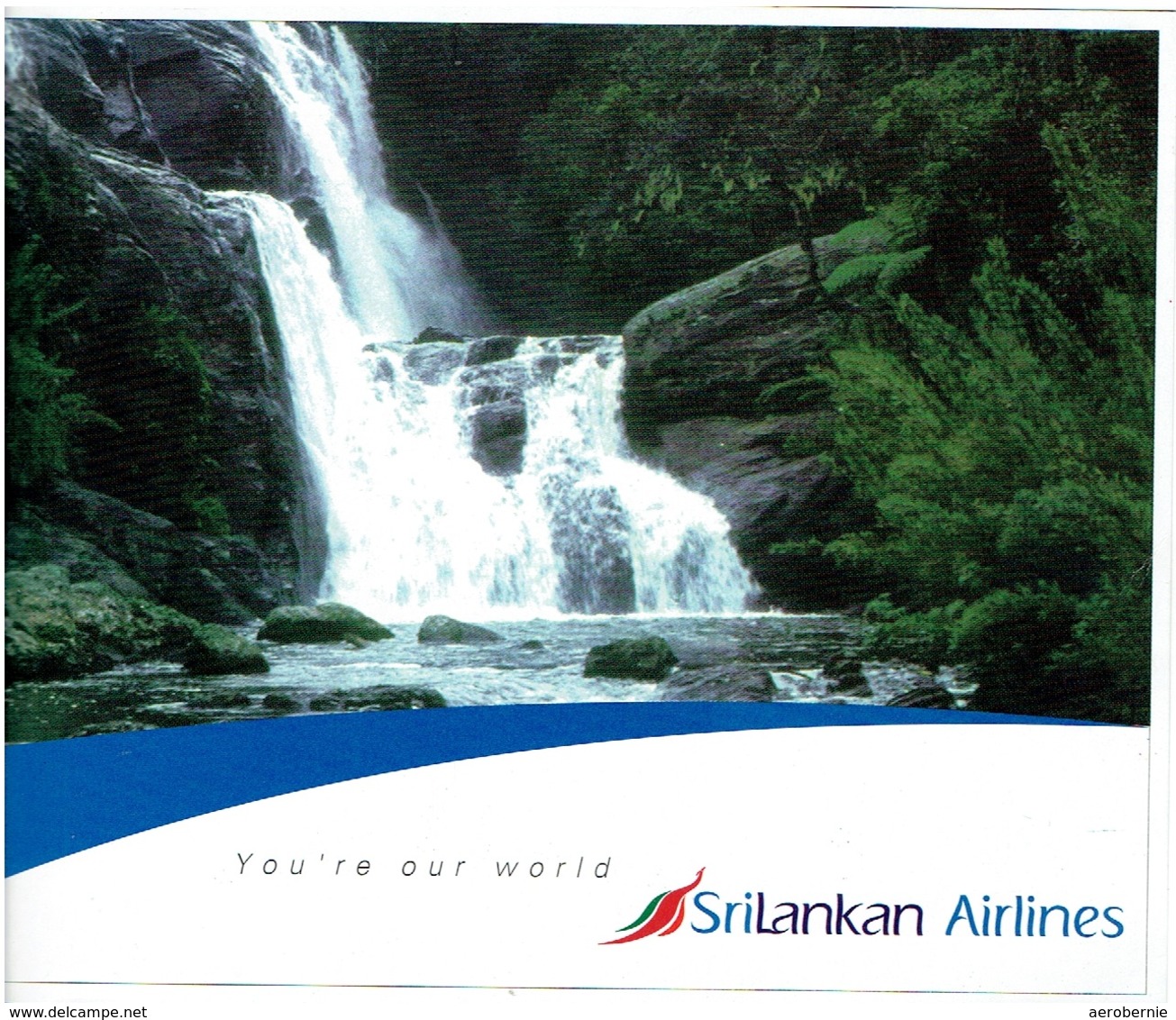 Werbekarte SRI LANKAN AIRLINES - You're Our World (Airline Issue) ### XXL-size #### - Sonstige & Ohne Zuordnung