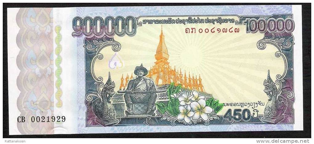 LAOS P40 100.000 = 100000 KIP      2010     UNC. - Laos