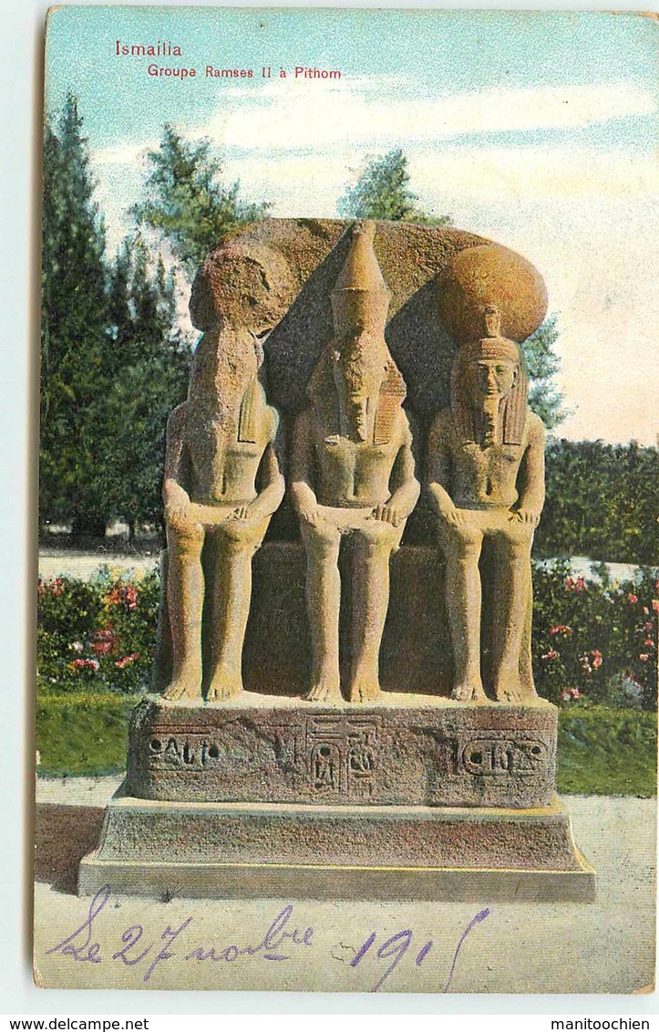 EGYPTE ISMAILIA GROUPE RAMSES II A PITHOM - Ismaïlia