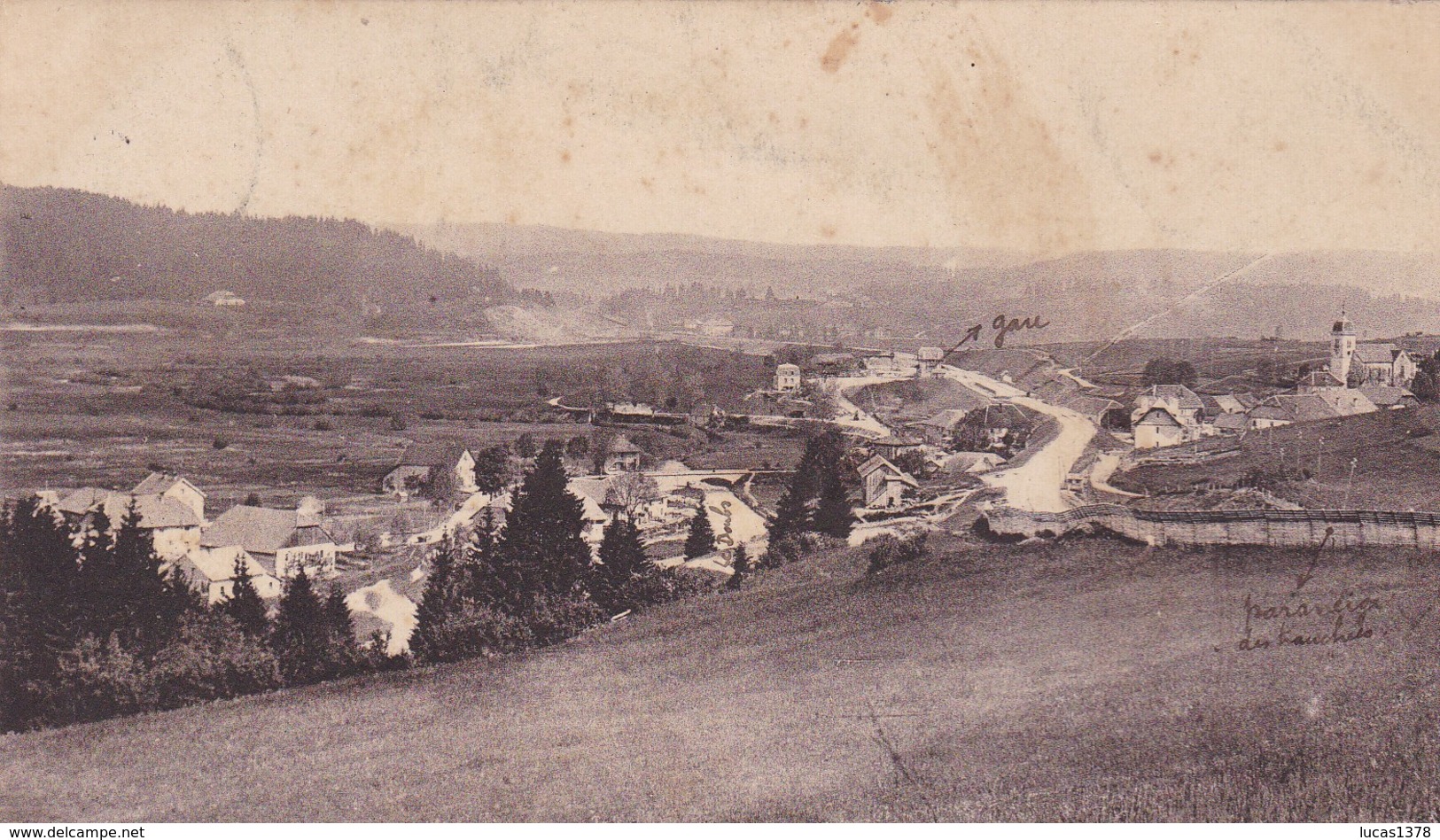 25 / 25 LABERGEMENT SAINTE MARIE Vue Générale Et La Ligne De FRASNE VALLORBE - Autres & Non Classés