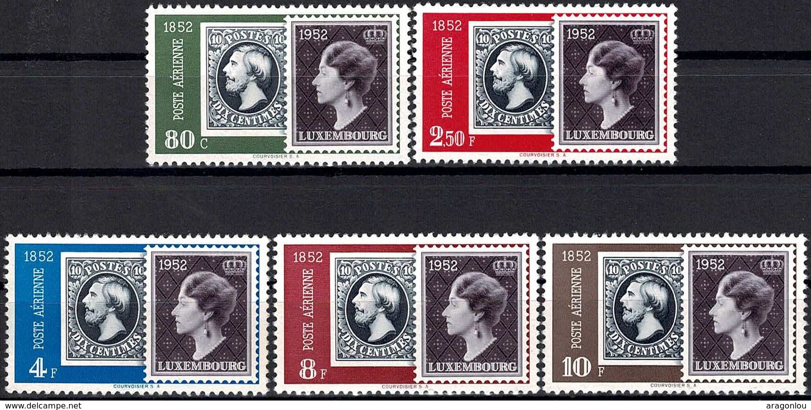 1952 Série Centenaire Des Timbres Poste, Neuf,  Michel 2019: 490-494, Valeur Catalogue: 100€  2Scans - Unused Stamps