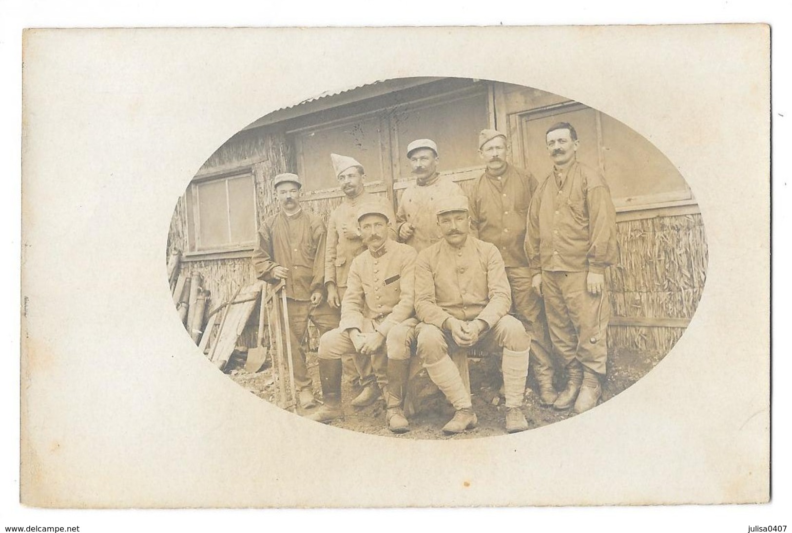 CAMP DE ZEITENLIK  (Grèce) Guerre 1914-18 Carte Photo Groupe De Militaires Français - Grèce