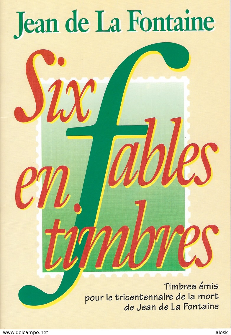 LIVRET - SIX FABLES en TIMBRES - Jean de la Fontaine Série n°2958 à 2963 - 1995