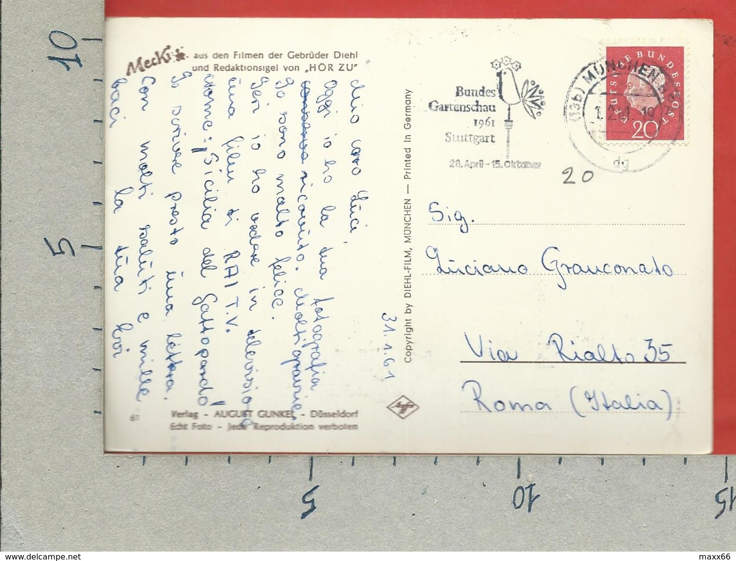 CARTOLINA VG GERMANIA - MECKI - Ich Liebe Dich ! - Und Du Mich ? - 10 X 15 - ANN. 1961 - Mecki