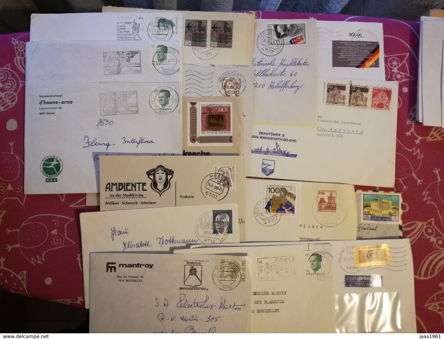 LOT 50 LETTERS AND DOCUMENTS. WORLDWIDE - Mezclas (max 999 Sellos)