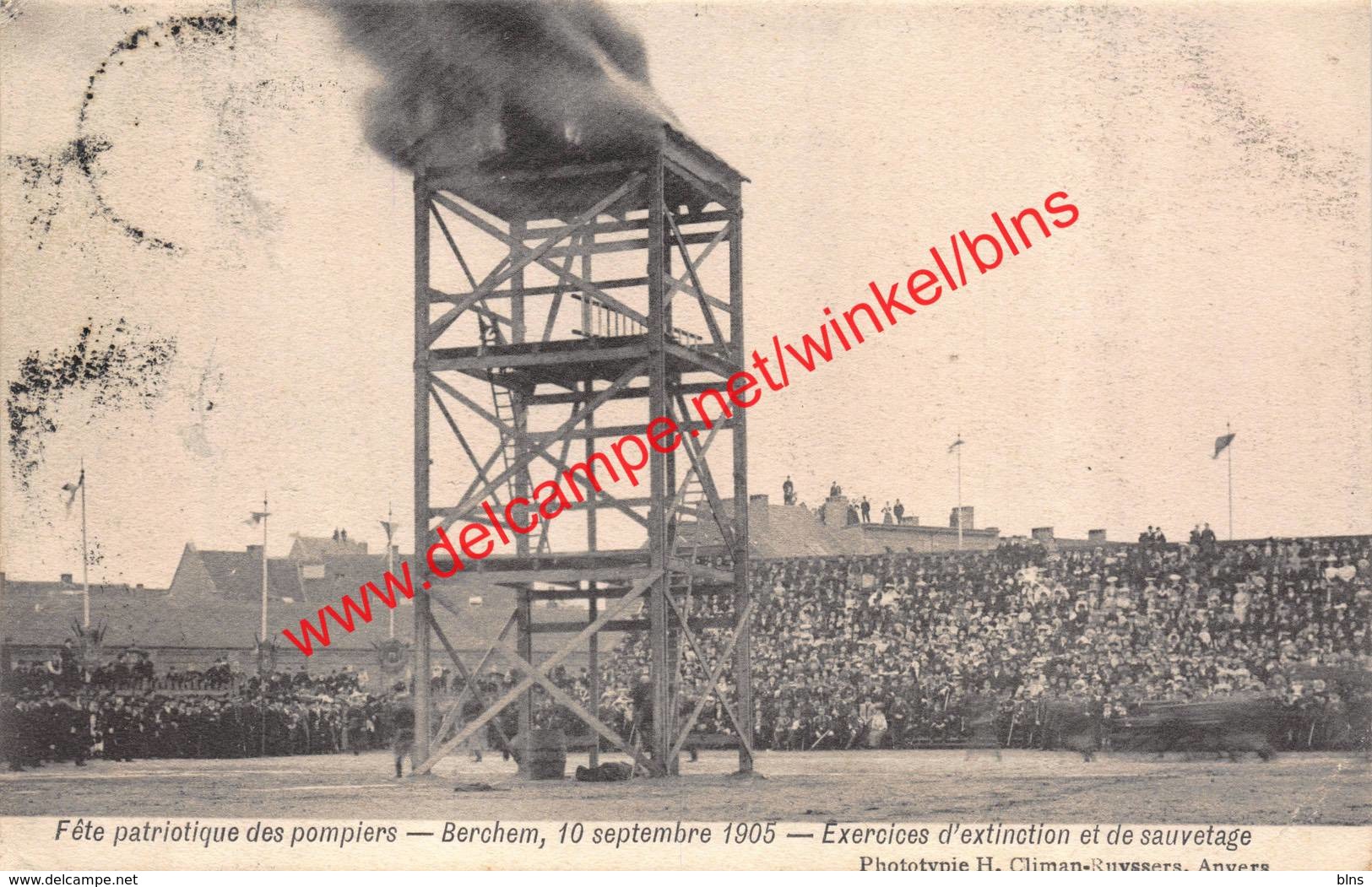 Fête Patriotique Des Pompiers - Berchem - 10 Septembre 1905 - Antwerpen - Antwerpen