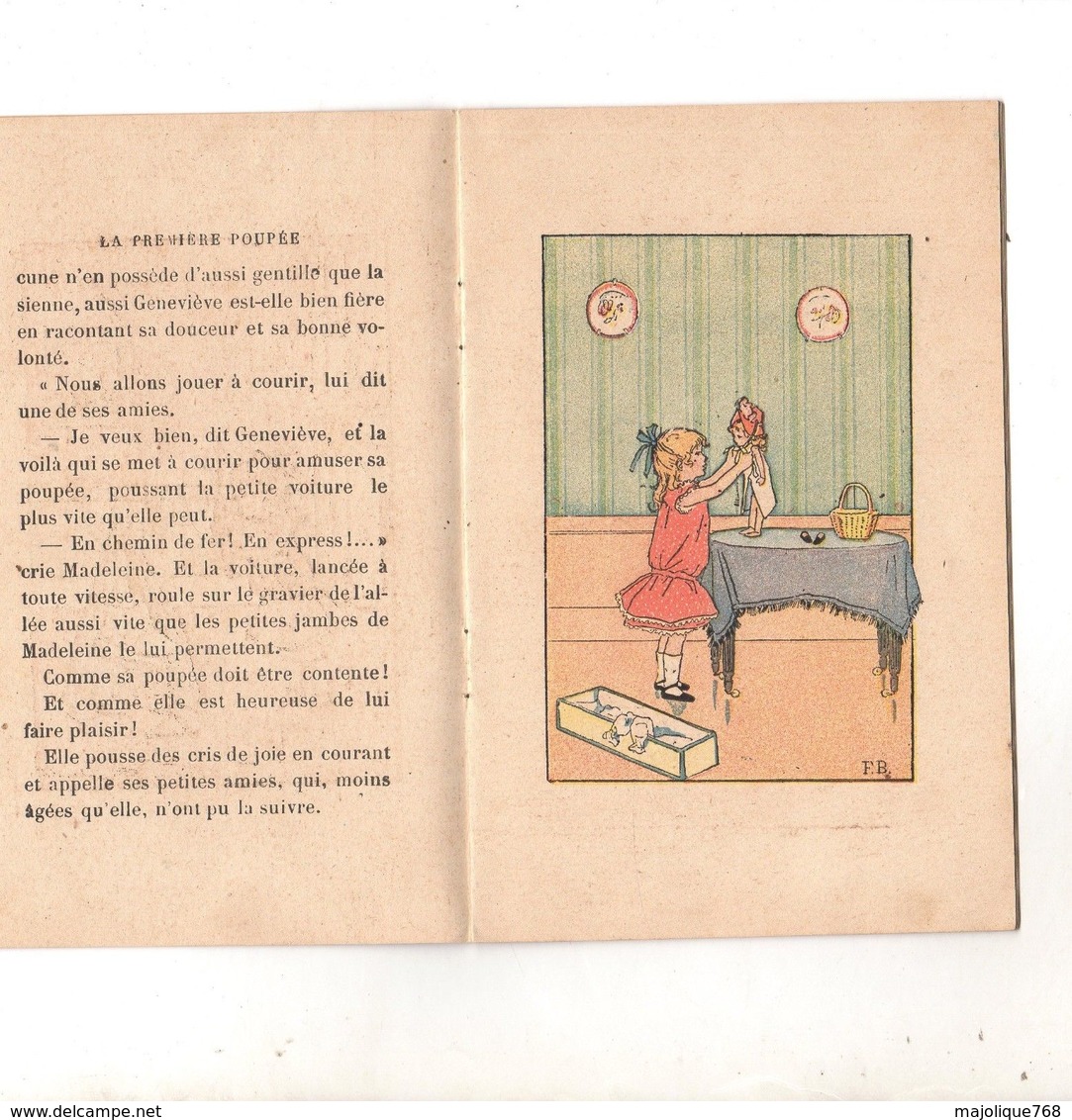 Petit Livre La Première Poupée-imprimer Par Motteroz Et Martinet Le 3 Mars 1904 Pour Alcide Picard Et Kaan éditeur - Ill - Collection Lectures Et Loisirs