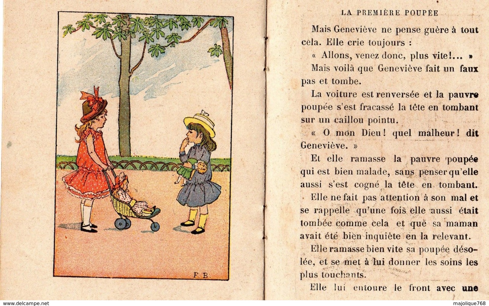 Petit Livre La Première Poupée-imprimer Par Motteroz Et Martinet Le 3 Mars 1904 Pour Alcide Picard Et Kaan éditeur - Ill - Collection Lectures Und Loisirs