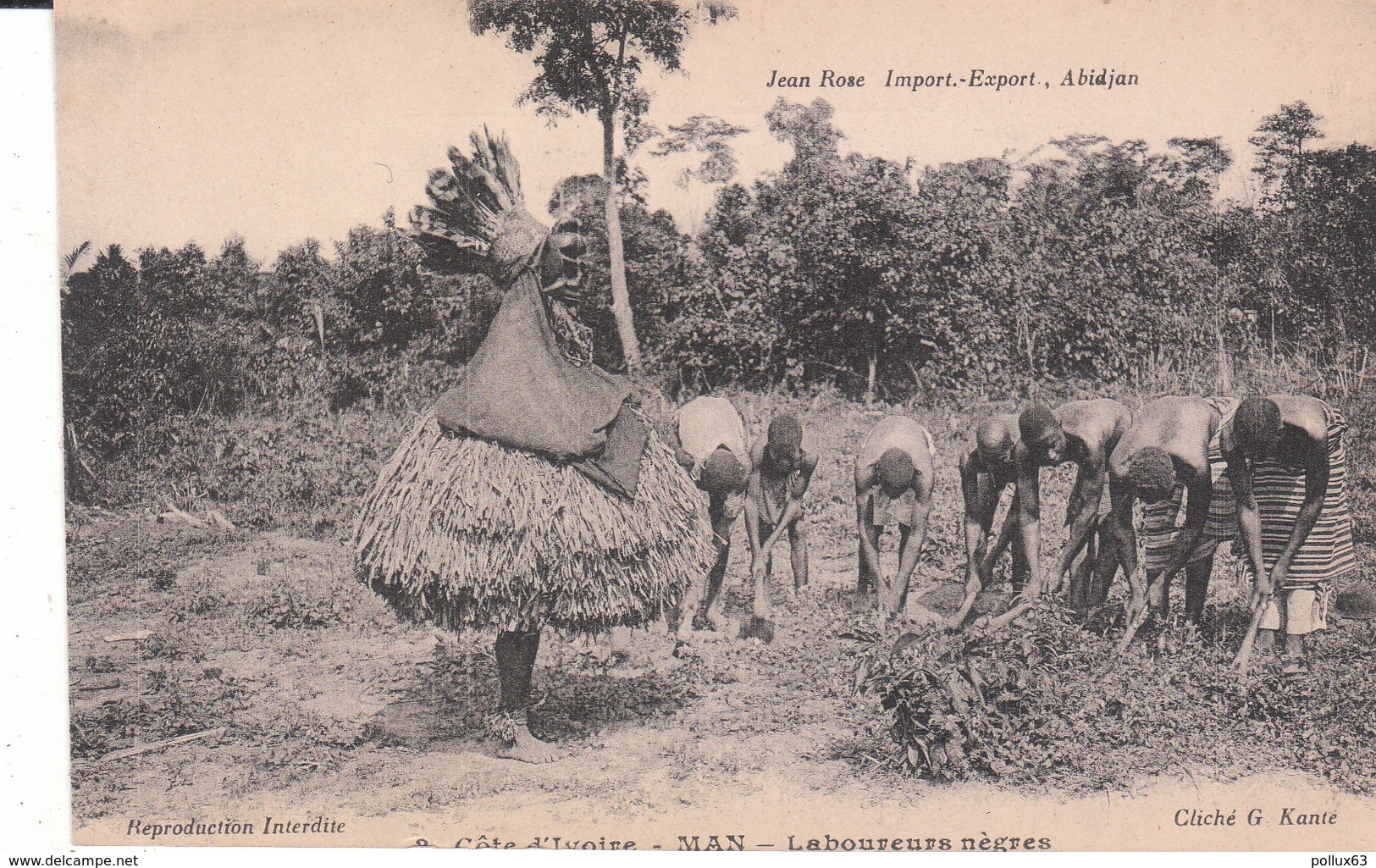 CPA MAN (CÔTE-D'IVOIRE) LABOUREURS NEGRES - Côte-d'Ivoire