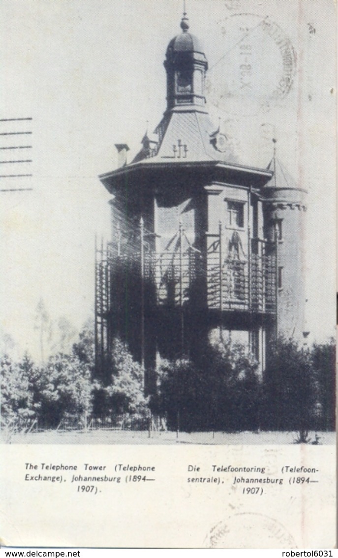 South Africa 1936 Picture Postcard  Empire Exhibition Johannesburg Telephone Tower Posted - Esposizioni