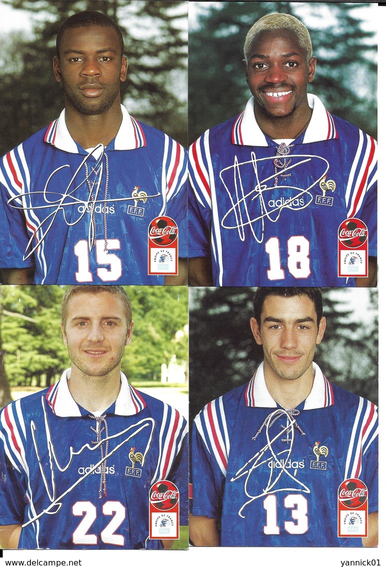 FOOTBALL - EQUIPE DE FRANCE  FOOTBALL 1998 - PIRES BA MAURICE THURAM COUPE DU MONDE FRANCE 98 - WORLD CUP - 4 CP - Soccer