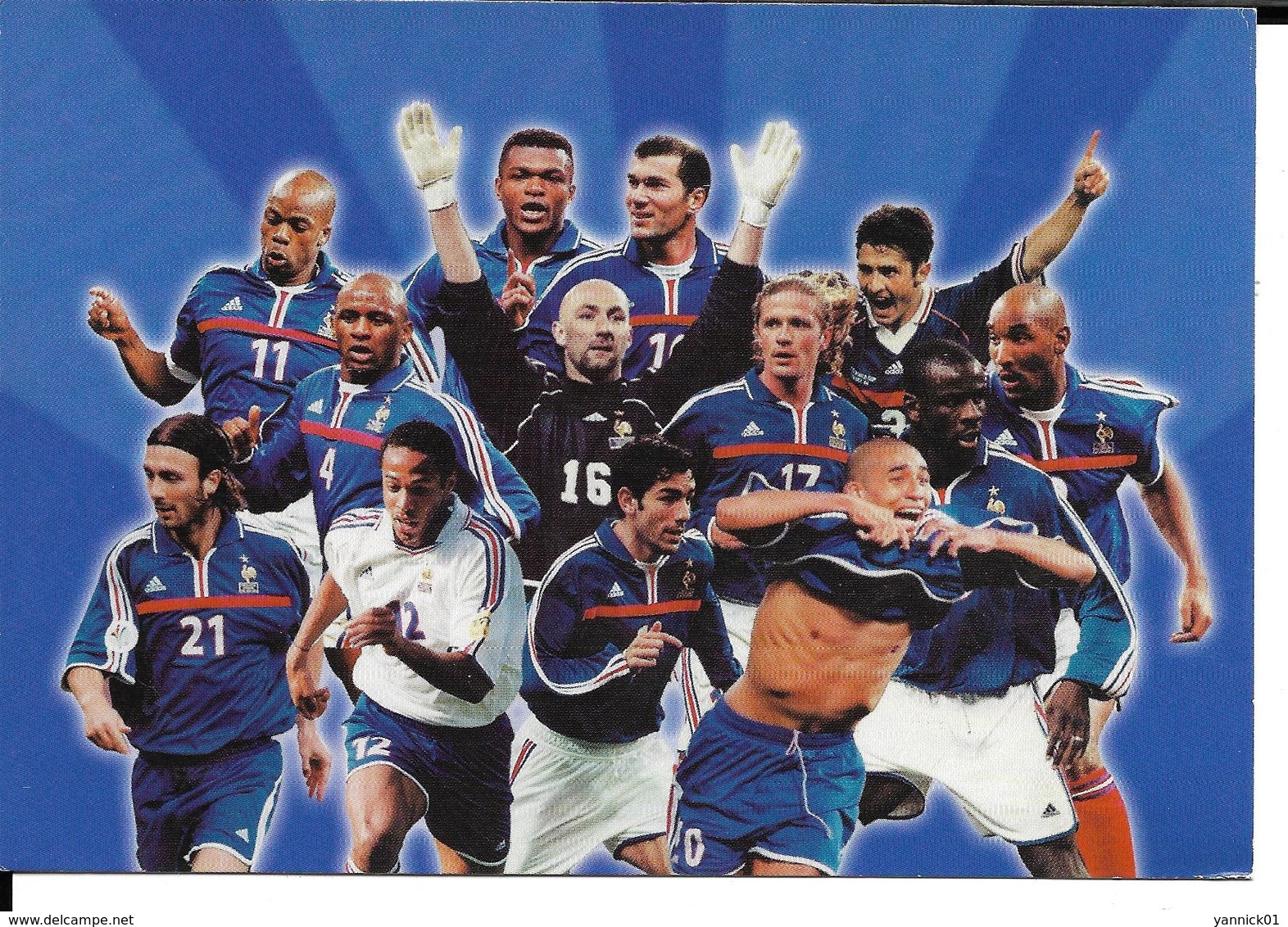 FOOTBALL - EQUIPE DE FRANCE  FOOTBALL 2000 - ZIDANE LIZARAZU  DUGARRY EURO FOOTBALL CHAMPIONNAT D'EUROPE - TOTAL - Football