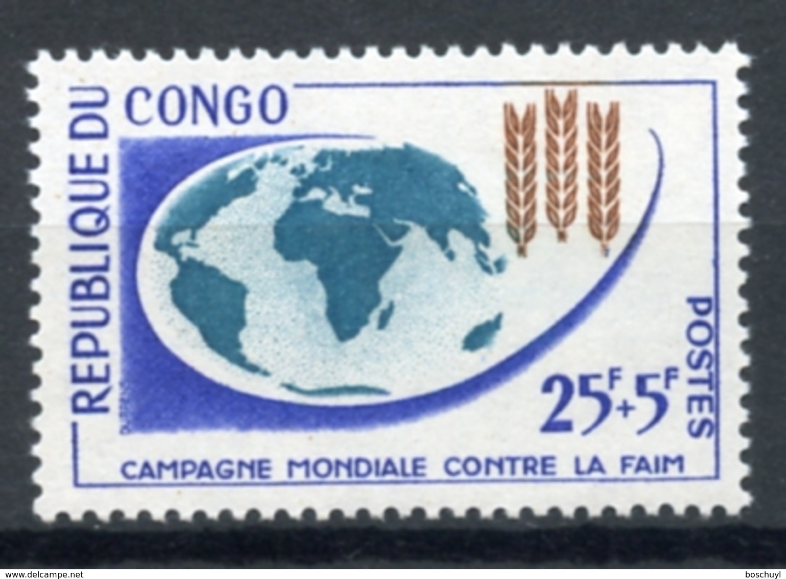 Congo Brazzaville, 1963, Freedom From Hunger, FAO, United Nations, MNH, Michel 26 - Autres & Non Classés