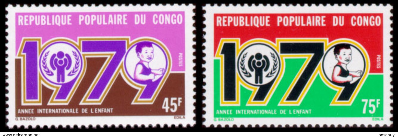 Congo Brazzaville, 1979, International Year Of The Child, IYC, United Nations, MNH, Michel 676-677 - Autres & Non Classés