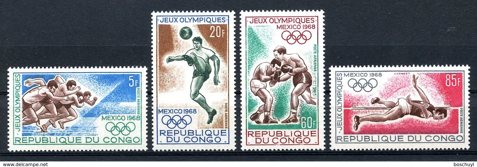 Congo Brazzaville, 1968, Olympic Summer Games Mexico, Sports, MNH, Michel 167-170 - Autres & Non Classés