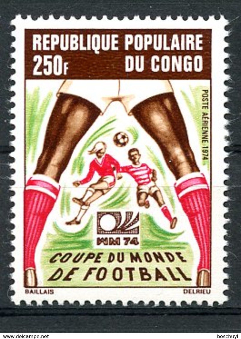 Congo Brazzaville, 1974, Soccer World Cup Germany, Football, MNH, Michel 411 - Autres & Non Classés