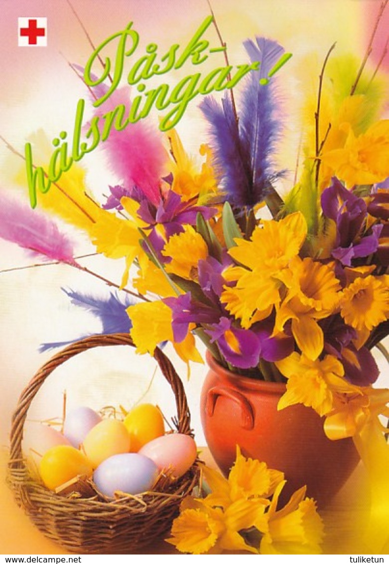 Easter Flowers - Daffodils - Willows - Eggs - Red Cross 2003 - Postal Stationery - Suomi Finland - Postage Paid - Entiers Postaux