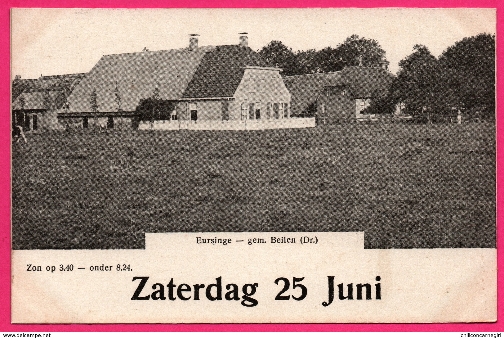 Eursinge - Gem. Beilen - Zaterdag 25 Juni - ** Apparemment Carte Contrecollée - Fabrication Maison ** - Andere & Zonder Classificatie