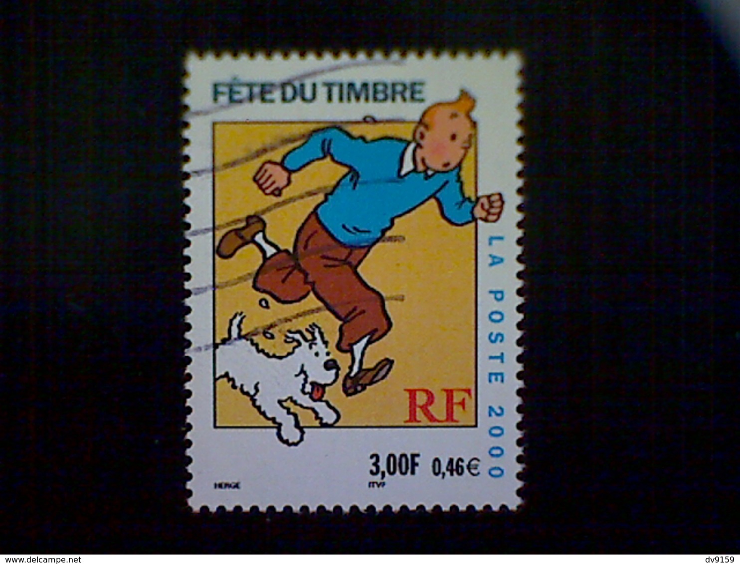 France, Scott #2764, Used (o), 2000, Stamp Day, Tintin And Snowy, 3frs/.46€, Multicolored - Used Stamps