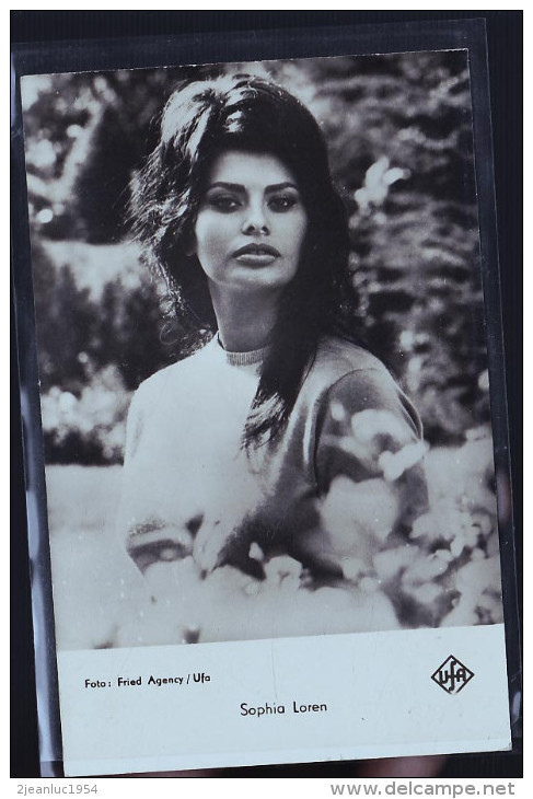 SOPHIA LOREN CARTE PHOTO PUB AU DOS CAFE KORES - Artistas