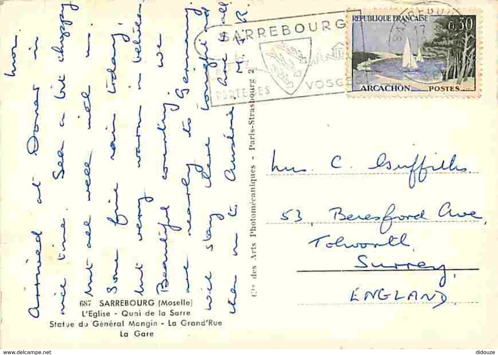 57 - Sarrebourg - Multivues - Automobiles - Blasons - Voir Timbre - Etat Léger Pli Visible - Voir Scans Recto-Verso - Sarrebourg