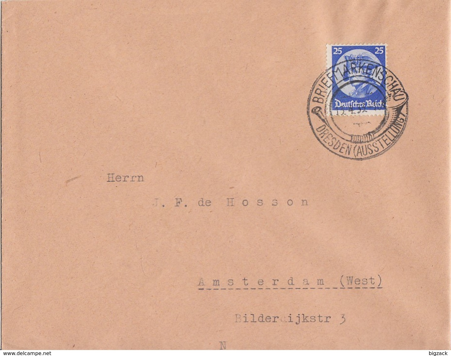 DR Brief EF Minr.481 SST Dresden 13.4.33 Ausstellung Gel. Nach Holland - Briefe U. Dokumente