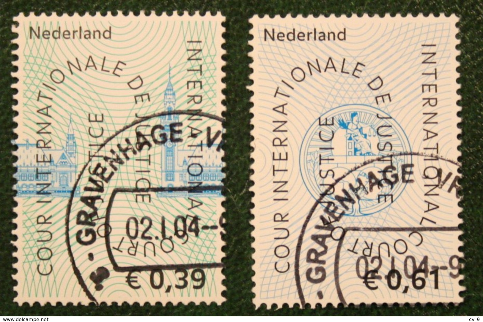 Set Cour Internationale Justice Dienst NVPH D59-D60 D 59-60 (Mi 59-60) 2004 Gestempeld / Used NEDERLAND / NIEDERLANDE - Dienstmarken