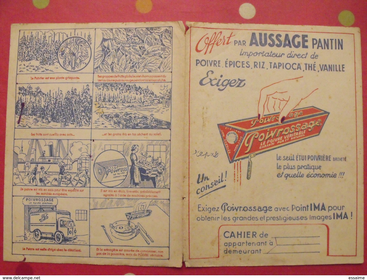 Protège-cahier Poivrossage. Poivre, Points Ima, Aussage Pantin épices Riz Tapioca Thé Vanille - Omslagen Van Boeken