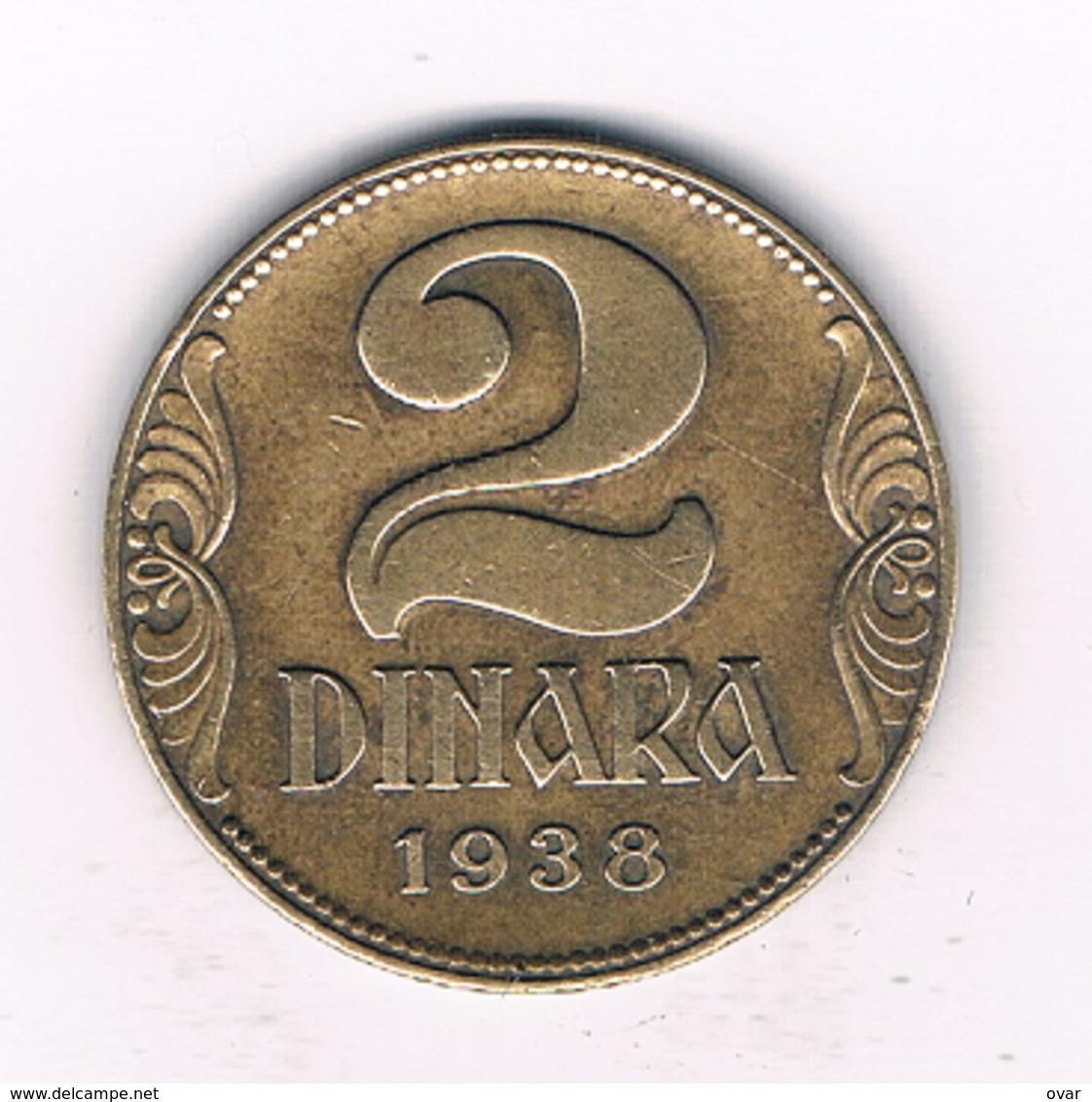 2 DINAR 1938  SERVIE /2591/ - Serbie