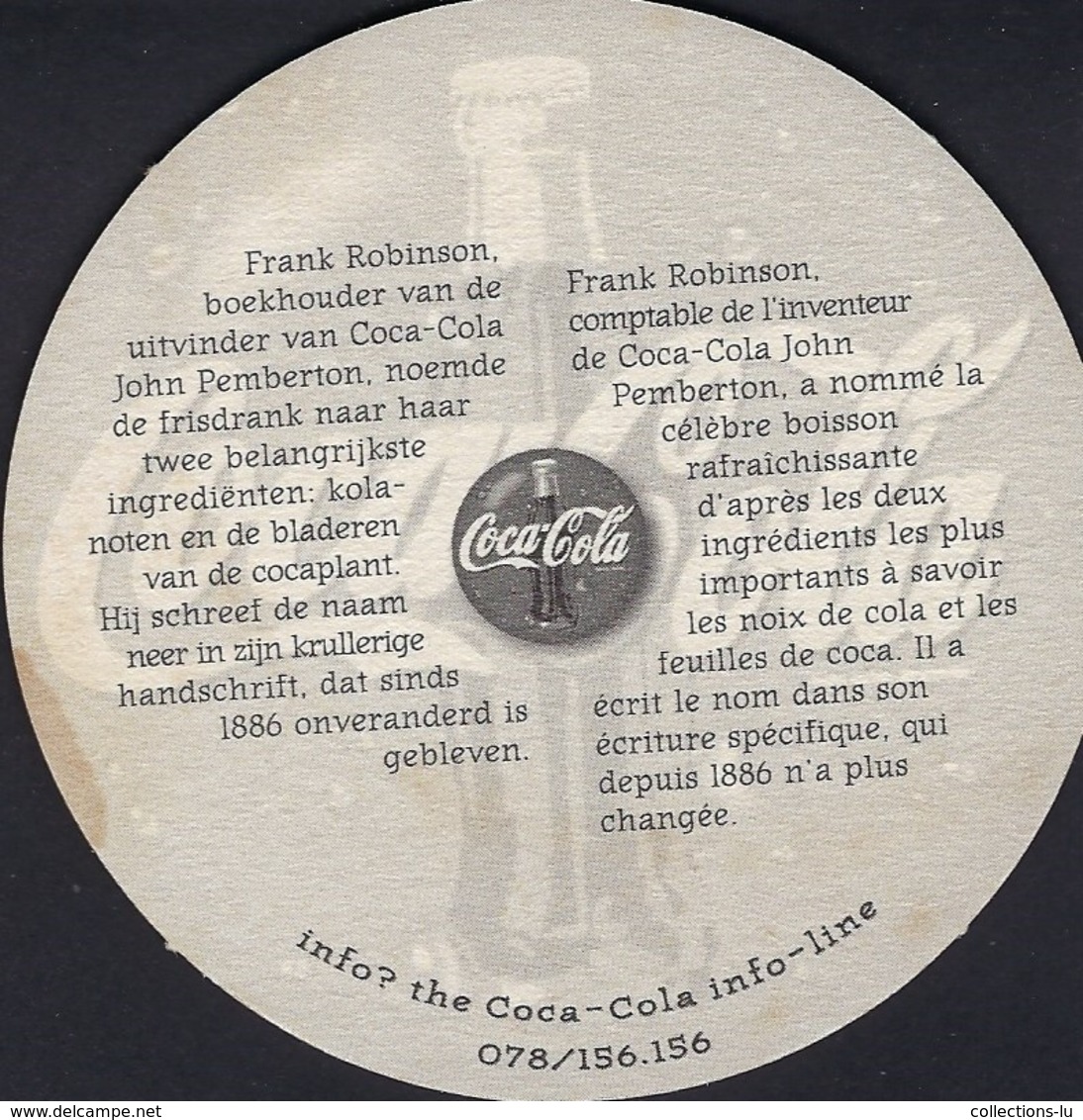Dessous-verre  -  Bierdeckel  - Beer-Map      Coca-Cola HISTORY  Wist Je Dat---Savais Tu Que  2 Scans - Sous-bocks