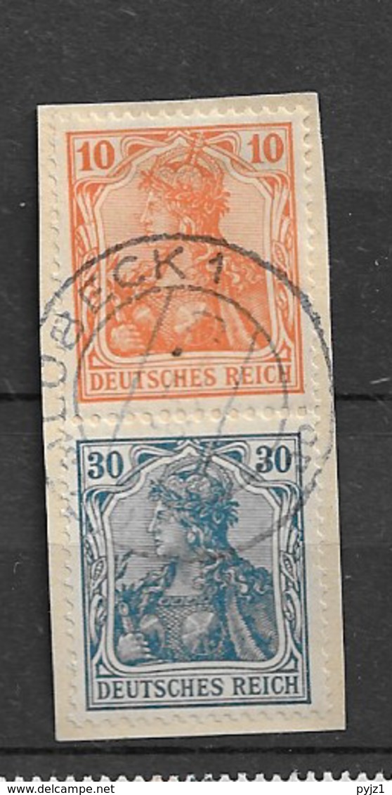 1921 USED Germany  S15,  Gestempeld - Se-Tenant