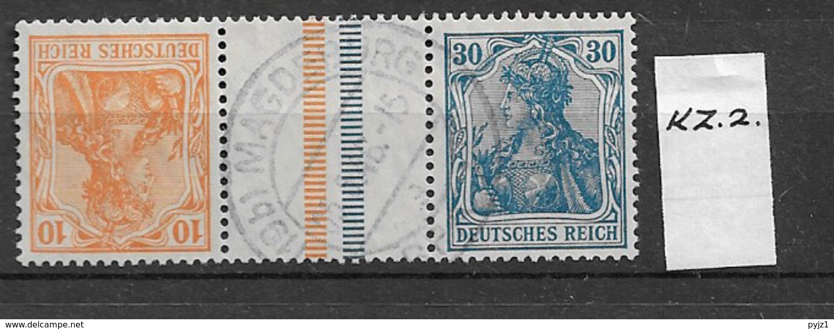 1921 USED Germany  Kz 2.2,  Gestempeld - Se-Tenant