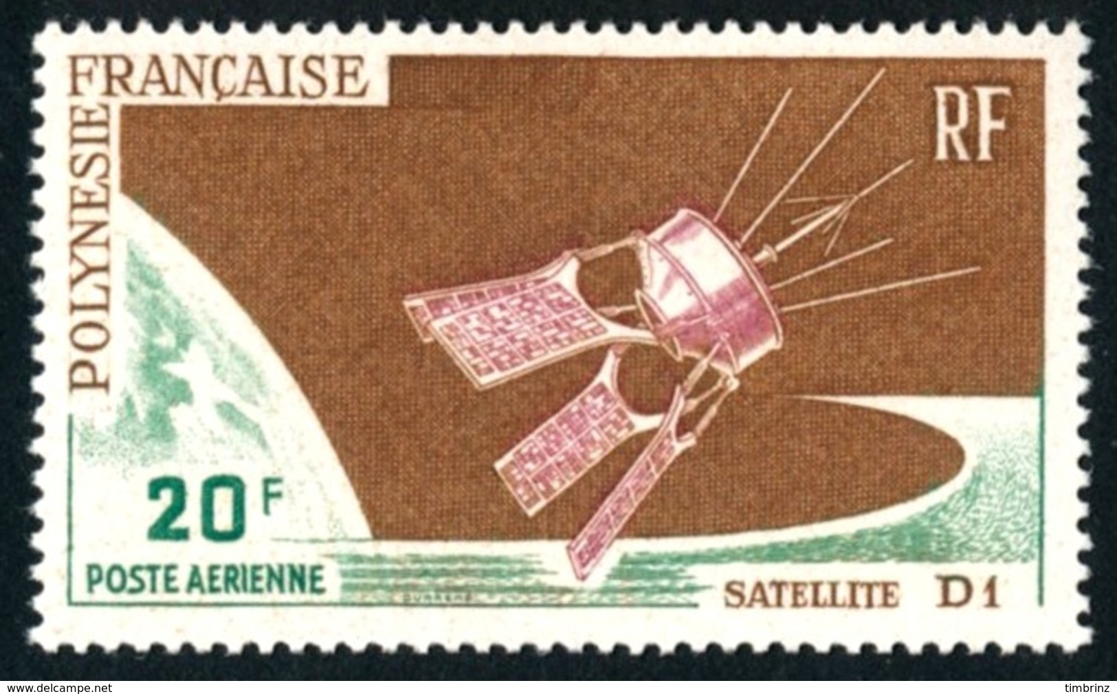 POLYNESIE 1966 - Yv. PA 19 **   Cote= 8,50 EUR - Satellite D1  ..Réf.POL23562 - Unused Stamps