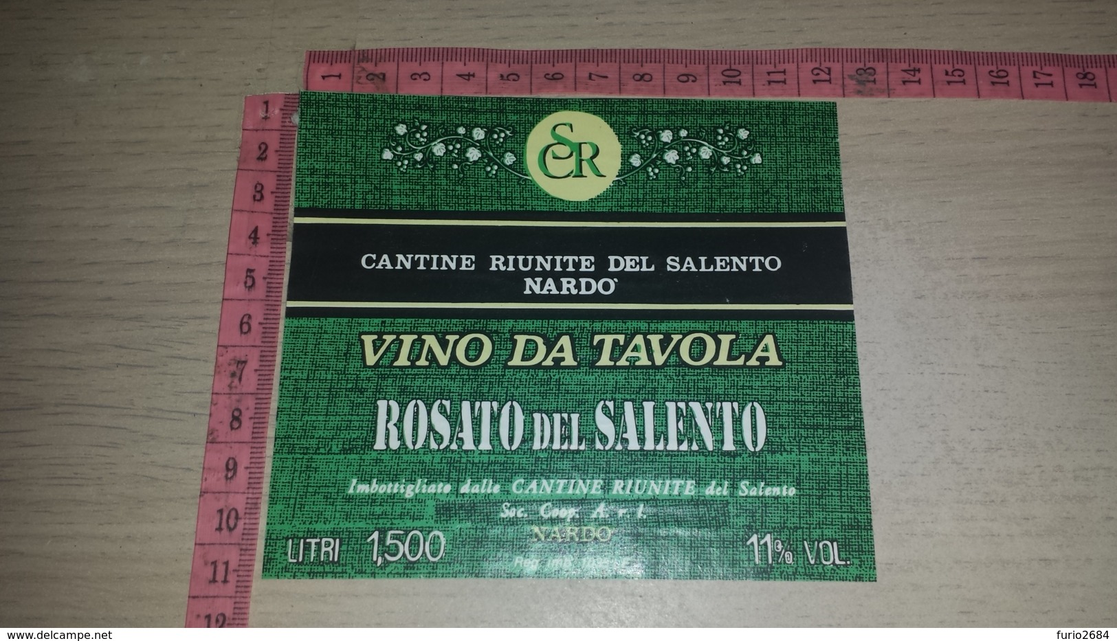 ET-1777 NARDO CANTINE RIUNITE DEL SALENTO ROSATO DEL SALENTO - Autres & Non Classés