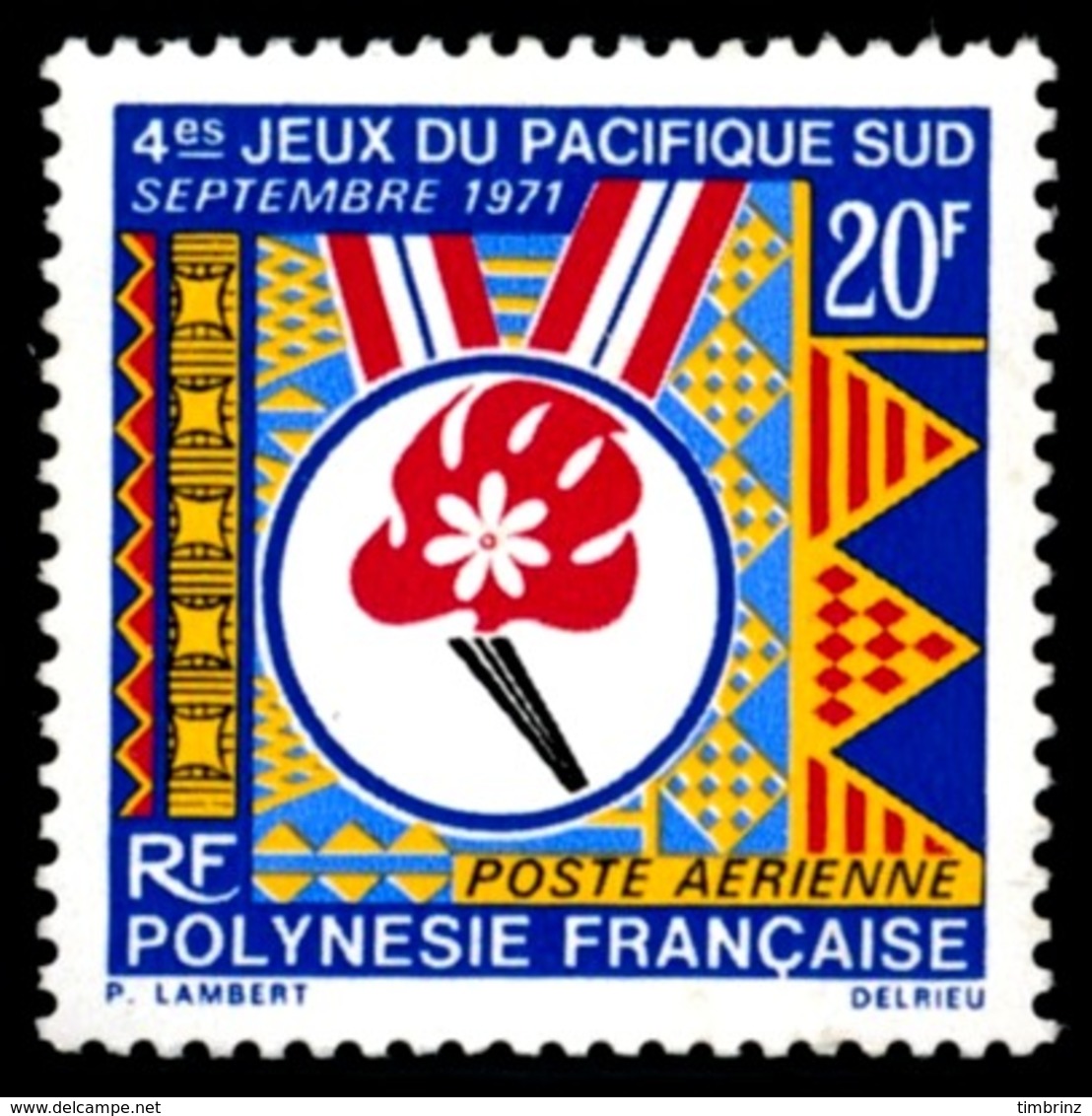 POLYNESIE 1971 - Yv. PA 45 NEUF   Cote= 9,50 EUR - Jeux Du Pacifique-Sud  ..Réf.POL23594 - Unused Stamps