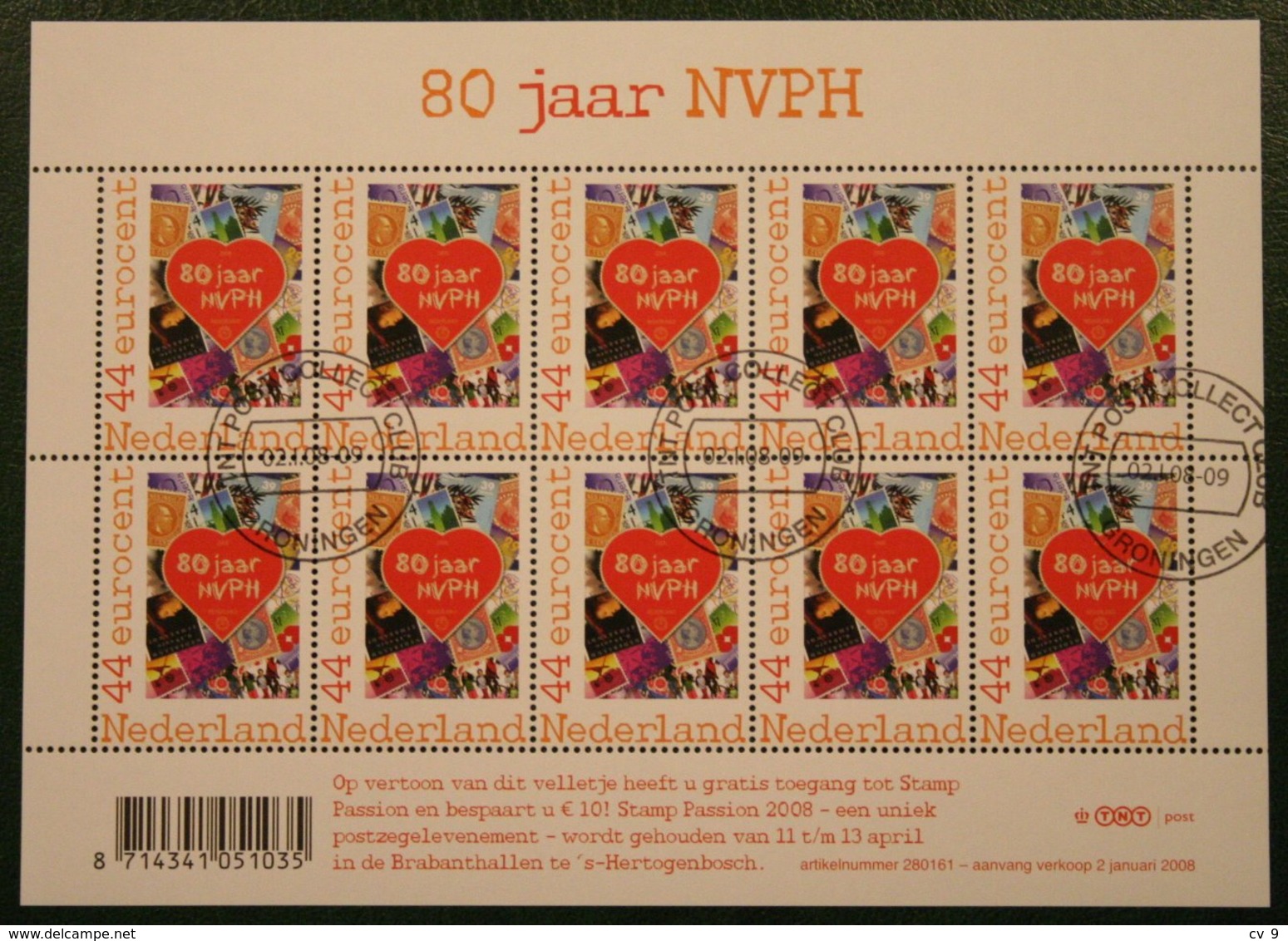 80 Jaar NVPH Collecting Stamps  V2562 2562 (Mi 2565) 2008 Gestempeld / Used NEDERLAND / NIEDERLANDE / NETHERLANDS - Gebraucht