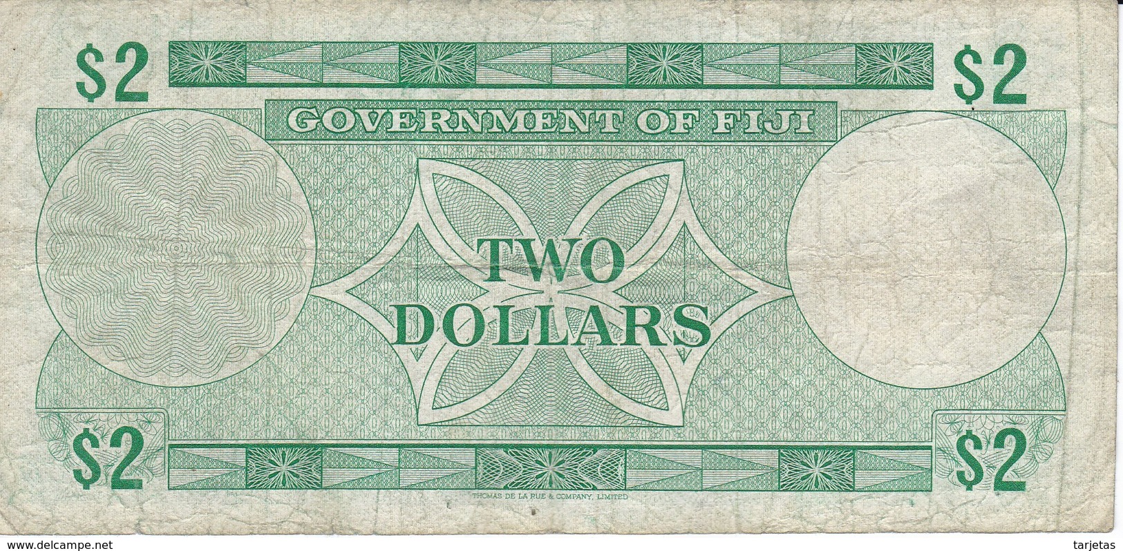 BILLETE DE FIJI DE 2 DOLLARS DEL AÑO 1974   (BANKNOTE) RARO - Fidschi