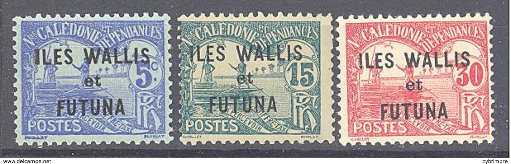 Wallis Et Futuna: Yvert N° Taxe 1/5*; 3 Valeurs - Portomarken