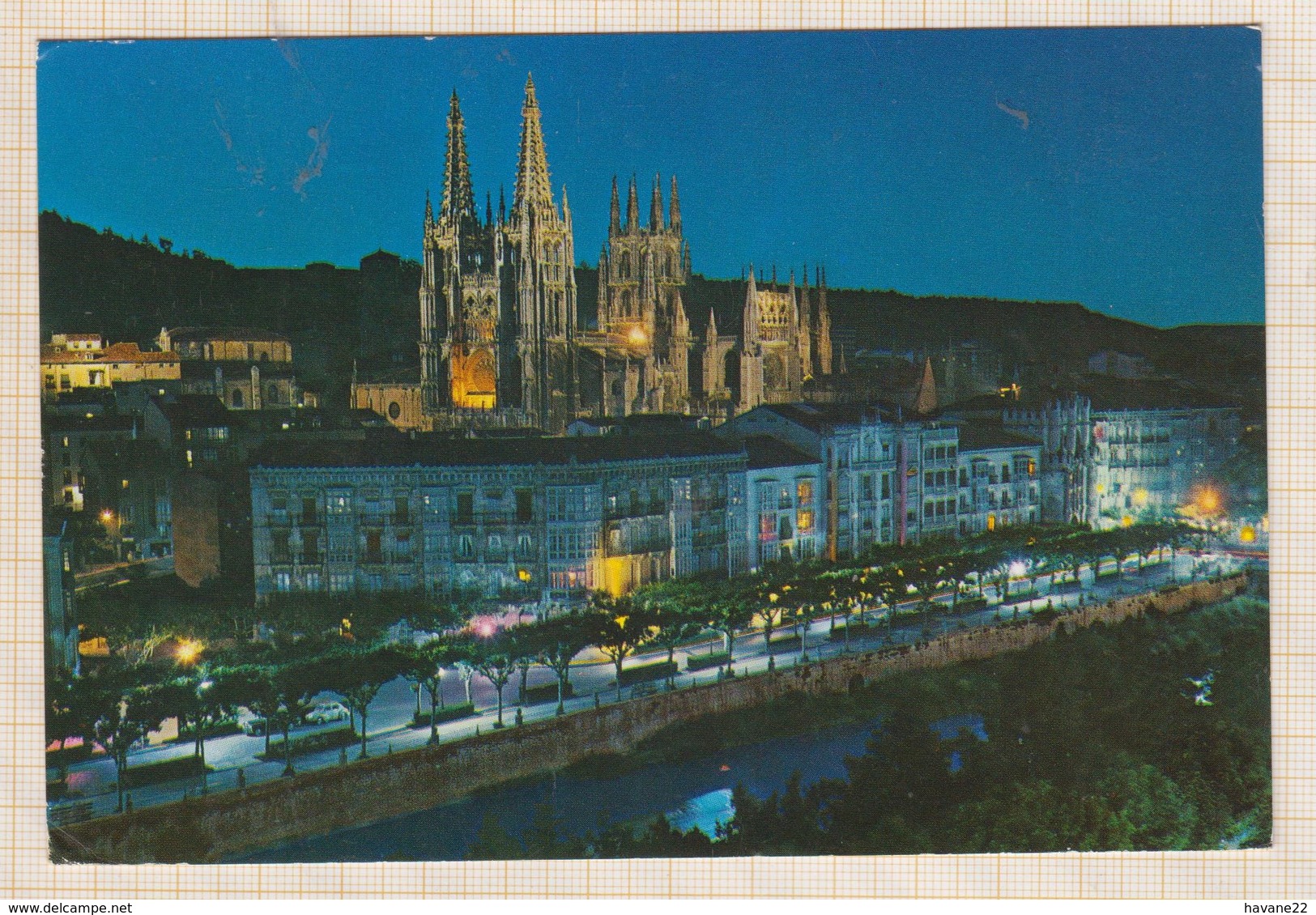 9AL823 BURGOS CATHEDRALE LA NUIT 2 SCANS - Burgos