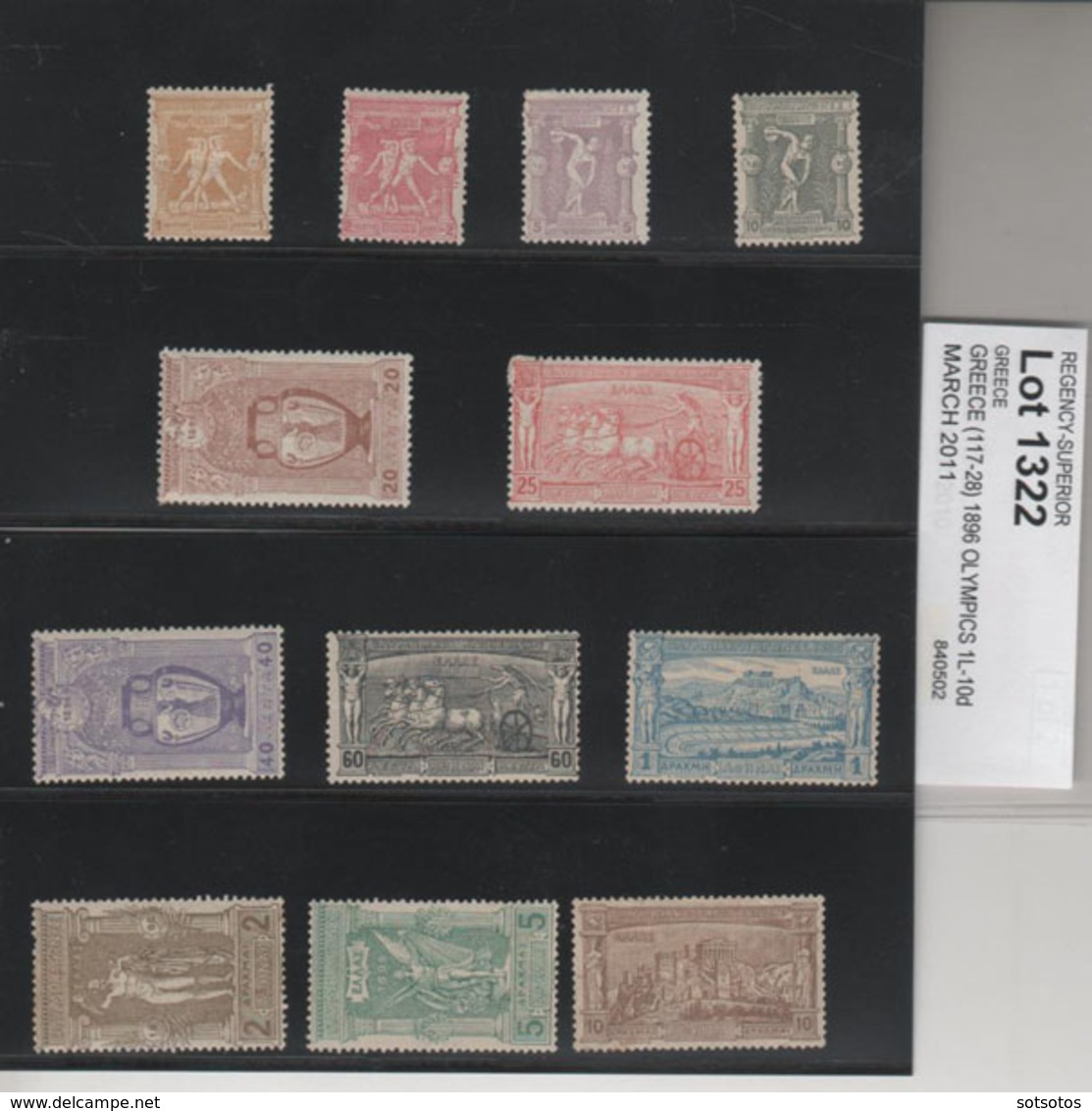 GREECE 1896 OLYMPIC GAMES Full Set MH Très Rare - Nuovi