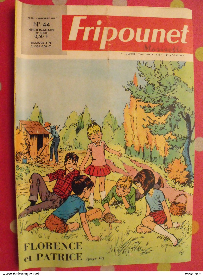 Fripounet marisette. 26 n°. 2ème semestre 1966. moky poupy nestor sylvain sylvette