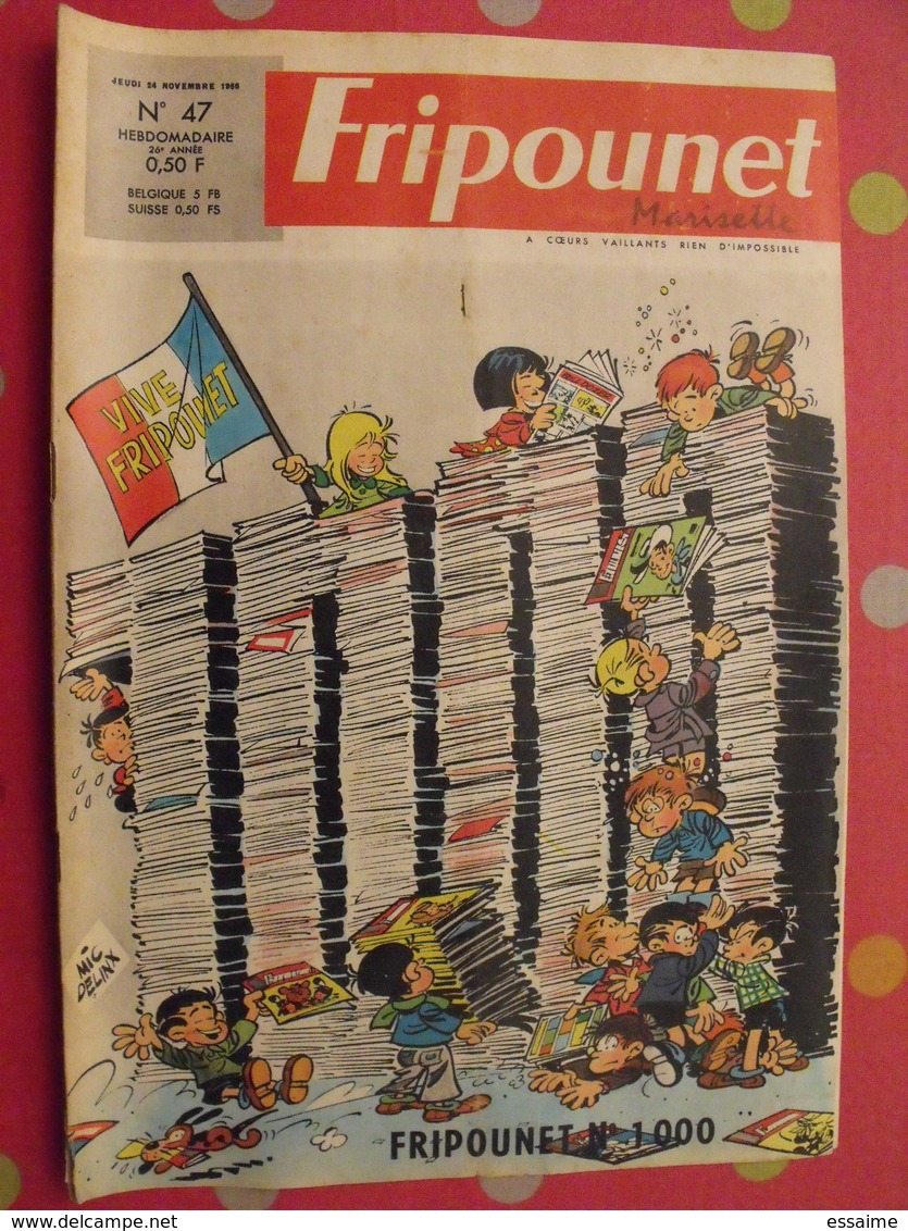 Fripounet marisette. 26 n°. 2ème semestre 1966. moky poupy nestor sylvain sylvette