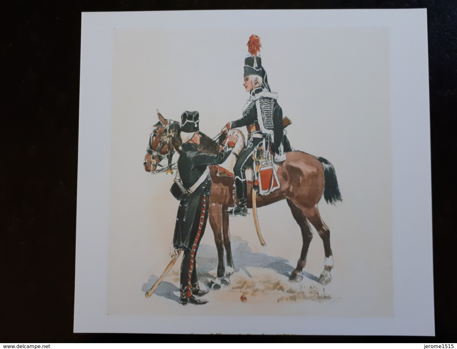 Affiche : Cavalier Et Sous-officier De Hussards 1793 & - Autres & Non Classés