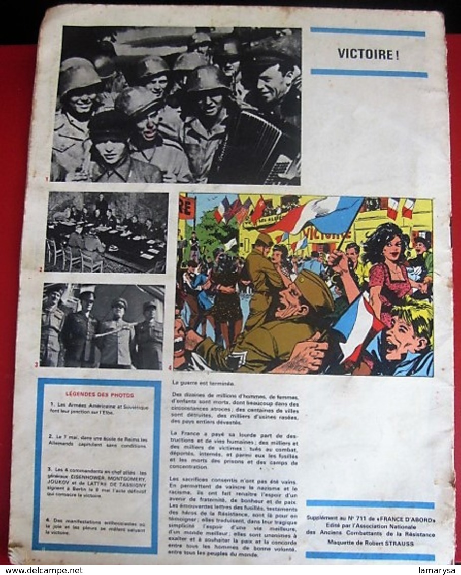 WW2--VICTOIRE 8 Mai 1945-FRANCE D'ABORD-Edité par Association Nationale Anciens Combattants de la Résistance-Propagande